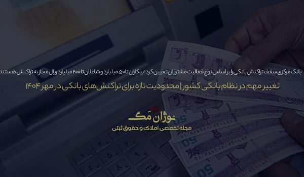 چشم 👇 **متن جایگزین (ALT):** تصویر اطلاعیه بانک مرکزی درباره محدودیت جدید سقف تراکنش‌های بانکی در مهر ۱۴۰۴